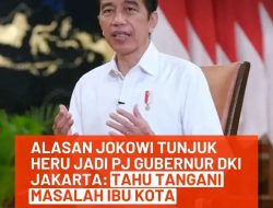 Bapak Presiden Jokowi mengungkap alasan memilih Heru Budi Hartono menjadi Penjabat Atau Pj Gubernur DKI Jakarta pengganti Anies Baswedan