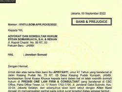 Presisi One LawFirm Dan Consultants Menyatakan Selain Berikan Jawaban Somasi Akan Pidanakan Penggugat