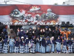 Anak Usia Dini TK Al-Hafiz Kunjungan di Ksatriaan Soemarto Mako Satbrimob Polda Kalbar