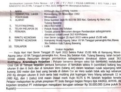 PT.INDOBANGUN GROUP Akan Segera Melakukan Koordinasi Ke Polda Lampung Terkait Pihak-pihak Yang Diduga Melakukan Gangguan Terhadap Proyek Kementerian PUPR