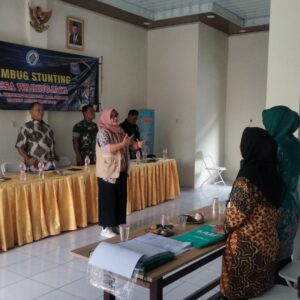 Babinsa Koramil 13 Kedungwaringin Hadiri Rapat Minggon Bertema Percepatan Penanganan Stunting