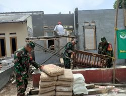 Rutilahu TMMD ke 115 Kodim 0509 Kabupaten Bekasi Bangun Rumah Warga Desa Kertajaya