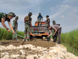 Pengecoran Jalan di Kebut oleh Satgas TMMD Kodim 0509 Kabupaten
