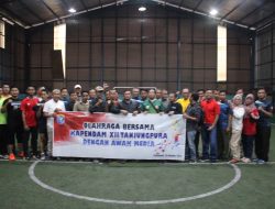 Pererat Silaturahmi Dengan Awak Media Pendam XII Tpr Gelar Olahraga Bersama