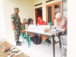 Babinsa Koramil 13 Kedungwaringin Kebut Gebyar Bulan Imunisasi Anak