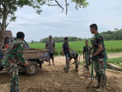 TMMD Kodim 0509 Kabupaten Bekasi Sukses Pengecoran 1000 Meter Jalan Penghubung Antar Desa