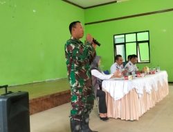 Minggon Kecamatan Kedungwaringin Babinsa Berdiri Secara Tegas Menyampaikan Pesan Penting