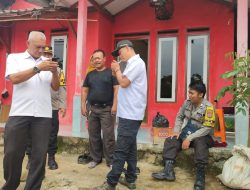 Polsek Ciawi Tinjau Bencana Tanah Longsor Yang Terjadi di Desa Bojongmurni Ciawi Kabupaten Bogor
