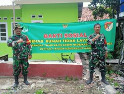 Hanya Dalam Waktu 3 Minggu Ketiga Rumah Warga Desa Kertajaya Di Sulap Satgas TMMD ke 115