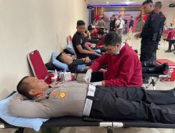 Di Mako Satbrimob Polda Kalbar,Gelar Donor Darah Hut Korps Brimob Polri ke 77