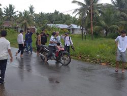 Kondisi Jalan Licin Setelah Hujan,Naas Pengemudi Motor Tewas di Tempat Jatuh Tergelincir