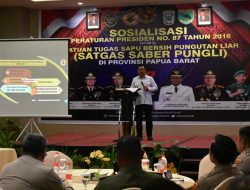 Dandim 1802/Sorong Hadiri Sosialisasi Saber Pungli Wilayah Provinsi Papua Barat