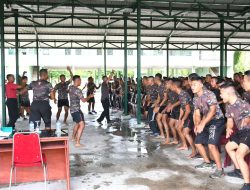 Danyonkav 6/NK Sambut Kasdam I/BB Untuk Olahraga Bersama Prajurit Naga Karimata