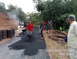 Samisade 2022 Tahap Satu Desa Cibalung Gelar Aspal Di Jalan Manunggal