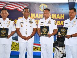 Danlantamal XII Laksma TNI Suharto Pimpin Acara Sertijab Kadiskum, Kadisbek dan Kadisfaslan Lantamal XII