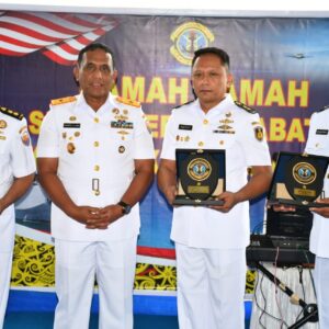 Danlantamal XII Laksma TNI Suharto Pimpin Acara Sertijab Kadiskum, Kadisbek dan Kadisfaslan Lantamal XII