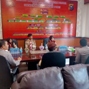 Kapolres Rohul Melepas Empat Anggota Pramuka Peserta Pertikaranas Di Bumi Perkemahan Gandus