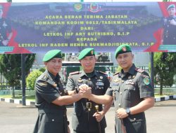 Dandim 0612/Tasikmalaya Resmi dijabat Oleh Letkol Inf Raden Henra Sukmadjidibrata S.I.P