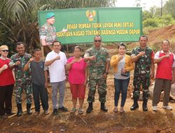 Tindak Lanjuti Bantuan KSAD, Dandim Mempawah Letakkan Batu Pertama Pembangunan RTLH di Toho