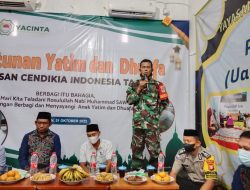 Di Hadiri Babinsa Yayasan Cendikia Indonesia Taqwa Berikan Santunan Yatim-piatu