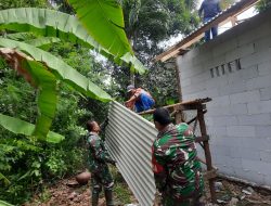 Rehab Rutilahu Bantuan Kasad Koramil 11 Pebayuran Kini Sudah Mencapai Ke Pemasangan Atap