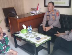 Jalin Sinergitas Mendadak Kapolsek Sambangi Koramil 12 Serangbaru