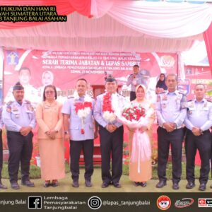 Sangapta Surbakti Resmi Jabat Kepala Lemabaga Pemasyarakatan Kls IIB Tanjung Balai Asahan