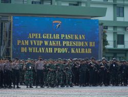 Satbrimob Polda Kalbar Apel Gelar Pasukan Dalam Rangka Kunjungan Pengamanan RI 2 di Provinsi Kalbar