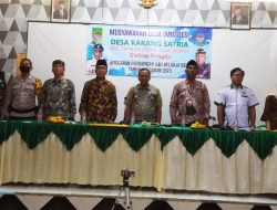 Melalui Musdes Desa Karangsatria Babinsa Galakan Roda Pembangunan