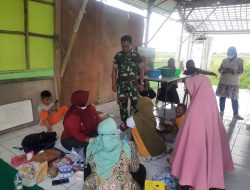 Dorong Gizi Anak Babinsa Koramil 13 Kedungwaringin Dampingi Kegiatan Posyandu