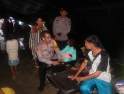 Kapolres Batu Bara AKBP Jose D.C Fernandes,S.I.K Hibur Anak Anak di Posko Pengungsian Desa Medang Deras