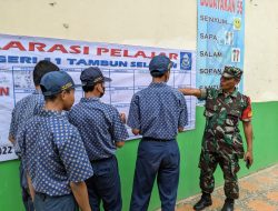 Maraknya Kenakalan Remaja Mendadak Babinsa Datangi SMP Negeri 11 Puri Candana