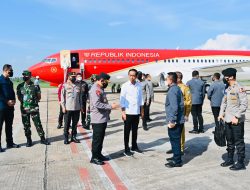 Kapolda Kalbar Dampingi Kapolri Sambut Kedatangan Presiden Jokowi di Bandara Supadio