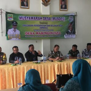 Melalui Musdes Desa Waringinjaya Babinsa Dukung Roda Pembangunan