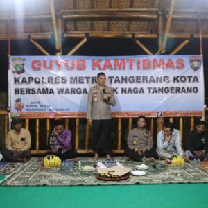Kapolres Metro Tangerang Kota Guyub Kamtibmas Bersama Warga 3 Desa di Teluknaga