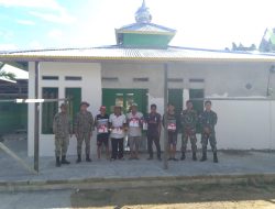 Pos Kotis Gabma Entikong Satgas Pamtas Yonif 645/Gty Karya Bhakti Masjid Al-Kamarul zaman