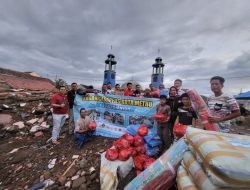 Peduli Bencana Cianjur, FPII Kota Metro dan Organisasi Pers Lain, Salurkan Bantuan Sembako