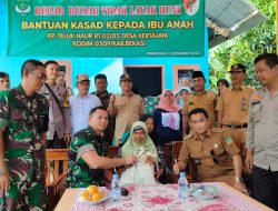 Dandim 0509 Kabupaten Bekasi Resmikan Penyerahan Rutilahu Progam Kepala Staf Angkatan Darat di Desa Kertajaya