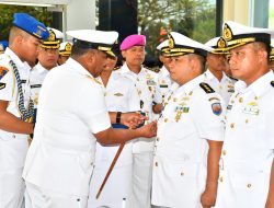 Danlantamal XII Pimpin Serah Terima Jabatan Kakuwil Dan Penyerahan Jabatan Kadisharkan Lantamal XII