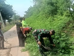 Danramil 11 Pebayuran Sukseskan Program Padat Karya Bersama Kepala Desa karangreja