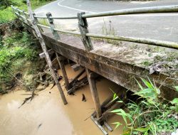 Miris Jembatan Sungai Domet Penghubung Dua Kecamatan Menukung Dan Ella Hilir Terancam Ambruk