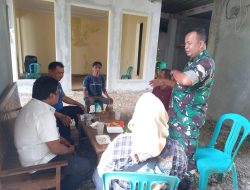 Tingkatkan Hubungan Kerja di Wilayah Binaannya Babinsa Koramil 13 kedungwaringin Mendadak sambangi Kantor Desa Bojong Sari