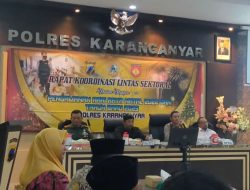 Rapat Koordinasi Lintas Sektoral Dalam Rangka Pengamanan Hari Raya Keagamaan 2022 dan Tahun Baru 2023 polres Karanganyar