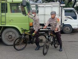 Pos PAM Rest Area KM 13 Pinang, Polres Metro Tangerang Kota Patroli Gunakan Sepeda