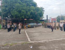 Gelar Apel Pengamanan Malam Misa Natal Danramil 12 Serangbaru Keluarkan Pesan Penting