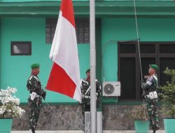 Kodim 0509/Kabupaten Bekasi Gelar Upacara Pengibaran Bendera Merah Putih