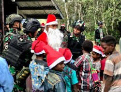 Dulu Mencekam, Sekarang Penuh Dengan Keceriaan!! Satgas Kostrad Tumbuhkan Semangat dan Kebahagiaan Perayaan Natal di Yigi Papua Pegunungan