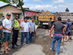 PT Keykey Cahaya Gemilang Bantu Timbun Jalan Rusak Antisipasi Kemacetan Jalan Jalan Jamin Ginting