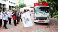 Mensos Lepas 50 Ton Beras Donasi Dunia Usaha dan Para Dermawan Untuk Gempa Cianjur