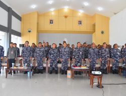 Prajurit Lantamal XII Ikuti Entry Briefing Kepala Staf Angkatan Laut (KSAL) Laksamana TNI Muhammad Ali Melalui Virtual